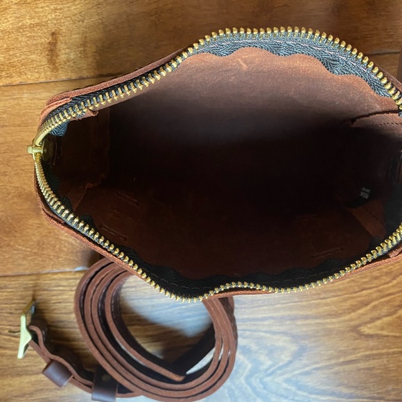 Portland Leather Brown Mini Bag - Picture 3 of 3